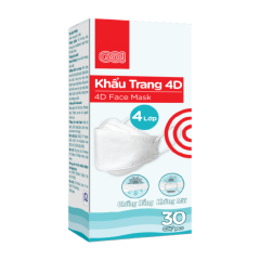 Khẩu trang 4D GO! 4 lớp hộp 30 cái nhiều màu chính hãng