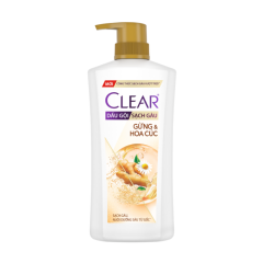 Dầu gội Clear gừng & hoa cúc chai 630g chính hãng
