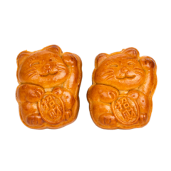 Hộp 2 bánh trung thu tươi GO! Bánh nướng socola hình mèo 60g chính hãng