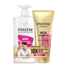 Combo Pantene ngăn rụng tóc (Dầu gội 900ml + Dầu xả 150ml) chính hãng