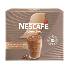 Cà phê sữa Nescafe Signature hộp 10 gói x 28g chính hãng
