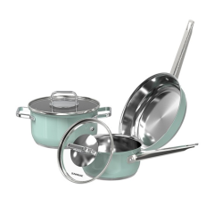 Bộ nồi chảo Inox 304 Sunhouse SHG608 chính hãng