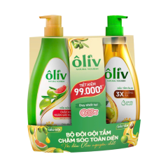 Combo sữa tắm + dầu gội Olive 650ml chính hãng