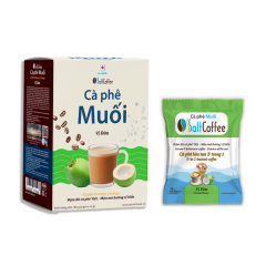 Cà phê muối SaltCoffee vị dừa hộp 9 gói x 20g chính hãng