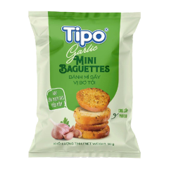 Bánh mì sấy Tipo vị bơ tỏi 50g chính hãng