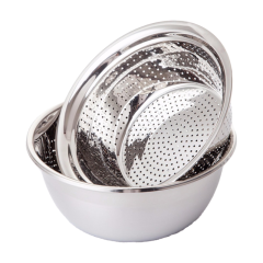 Bộ thau rổ Inox HomeLife 20cm chính hãng