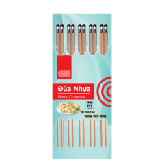 Lô 5 đũa nhựa màu GO! chính hãng