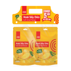 Combo 5 gói xoài sấy dẻo GO! 100g chính hãng