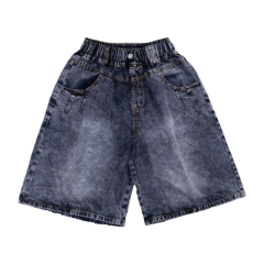 Quần jean lửng bé gái Kata xếp 2 li con đen size 16 chính hãng