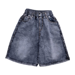 Quần jean lửng bé gái Kata tua rua màu đen size 16 chính hãng