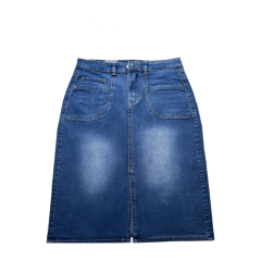 Chân váy jean nữ HVM VJW40 màu xanh trung size 27 chính hãng