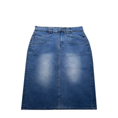 Chân váy jean nữ HVM VJW41 màu xanh trung size 27 chính hãng