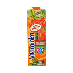 Nước ép Hortex vitaminka táo, cà rốt và dâu 1L chính hãng