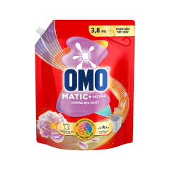 Nước giặt OMO Matic cửa trên giữ màu túi 3.8kg chính hãng