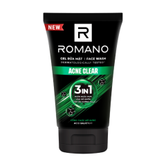 Gel rửa mặt ngăn ngừa mụn Romano Acne Clear 100g chính hãng