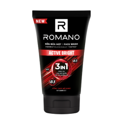 Sữa rửa mặt sáng da Romano Active Bright 100g chính hãng