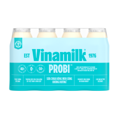 Lốc 4 sữa chua uống Vinamilk Probi không đường 130ml chính hãng | Siêu Thị GO!– Thực phẩm giá tốt