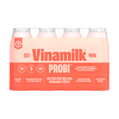 Lốc 4 sữa chua uống Vinamilk Probi vị đào ít đường 130ml chính hãng | Siêu Thị GO!– Thực phẩm giá tốt