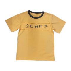 Áo thun tay ngắn bé trai in cún TX màu cam size 6 chính hãng