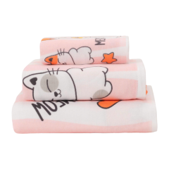 Khăn tắm Mollils PP màu hồng BM5A 60x120cm chính hãng