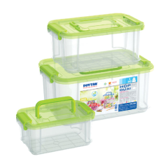 Bộ 3 hộp nhựa có quai Duy Tân Matsu 33x21x15.4cm chính hãng