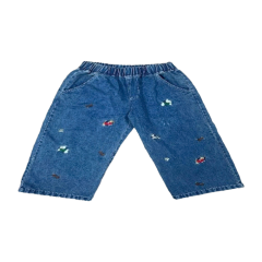 Quần jean dài bé gái Tre Xanh họa tiết xanh đậm size 8 chính hãng