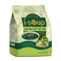 Viên sấy canh rau ngót thịt bằm Isoup túi 54g chính hãng