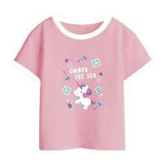 Áo thun bé gái GHP Under The Sea màu hồng trắng size 6 chính hãng