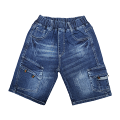 Quần jean lửng bé trai Khang Thành túi xéo xanh đậm size 8 chính hãng