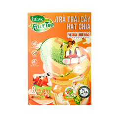 Trà trái cây hạt chia Lúave vị dưa lưới đào 136g chính hãng