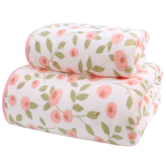 Khăn tắm họa tiết hoa hồng WDQ90071 70×145cm chính hãng