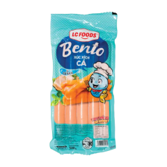 Xúc xích cá Bento LC Foods gói 500g chính hãng