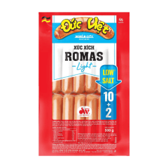 Xúc xích Romas Light Đức Việt 500g chính hãng