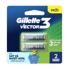 Lưỡi dao cạo Gillette Vector 3 (2 lưỡi) chính hãng