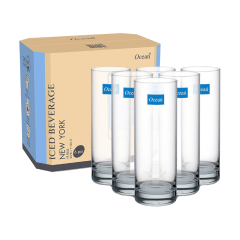Bộ 6 ly thủy tinh cao Ocean Hi Ball 320ml chính hãng