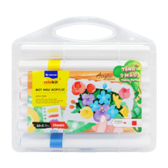 Bút lông màu Acrylic đầu Brush C020 12+2 màu chính hãng