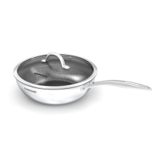 Chảo xào Inox liền đáy hybrid Sunhouse Healthy IN26M8VK chính hãng