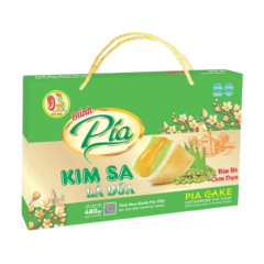 Bánh Pía Hải Sơn kim sa lá dứa hộp giấy 480g chính hãng
