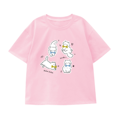 Áo thun bé gái tay ngắn mèo HN2 3377 màu hồng size 8 chính hãng