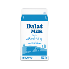Sữa thanh trùng Dalatmilk ít đường 450ml chính hãng | Siêu Thị GO!– Thực phẩm giá tốt