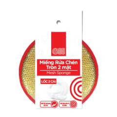 Lô 2 miếng rửa chén tròn GO! 2 mặt chính hãng