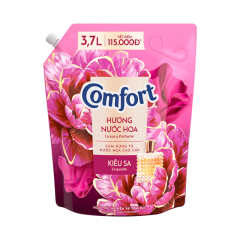 Nước xả vải Comfort hương nước hoa kiêu sa túi 3.7L chính hãng