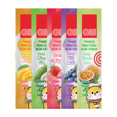 Thạch rau câu GO! hương sữa chua trái cây 500g chính hãng