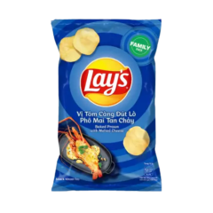 Snack khoai tây Lays Wavy vị tôm càng đút lò phô mai 150g chính hãng