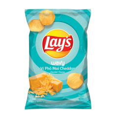 Snack khoai tây Lay's Wavy vị phô mai Cheddar 150g chính hãng