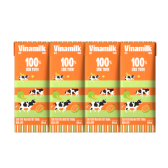 Lô 4 sữa Vinamilk 100% dưa lưới hộp 180ml chính hãng | Siêu Thị GO!– Thực phẩm giá tốt