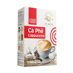 Cà phê cappuccino GO! vị dừa hộp 12 gói x 18g chính hãng
