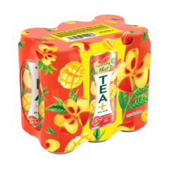 Lô 6 trà Olong Tea Plus vị đào nhiệt đới lon 320ml chính hãng