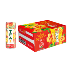 Thùng 24 trà Olong Tea Plus vị đào nhiệt đới lon 320ml chính hãng
