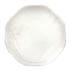 Đĩa sứ xương Cherry tuyết hoa 20cm chính hãng